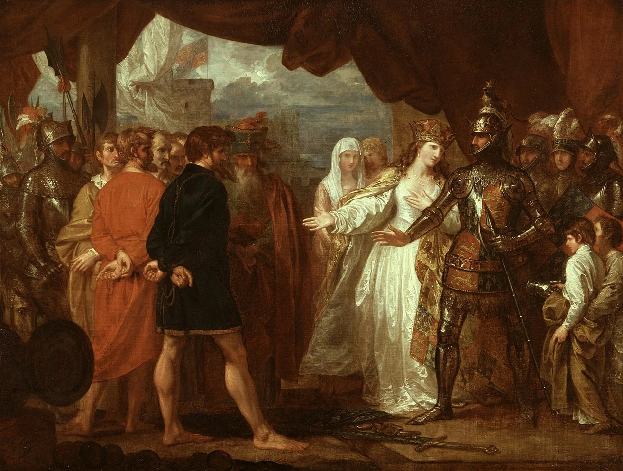 La regina Filippa intercede per la vita dei borghesi di Calais - Detroit Institute of Arts